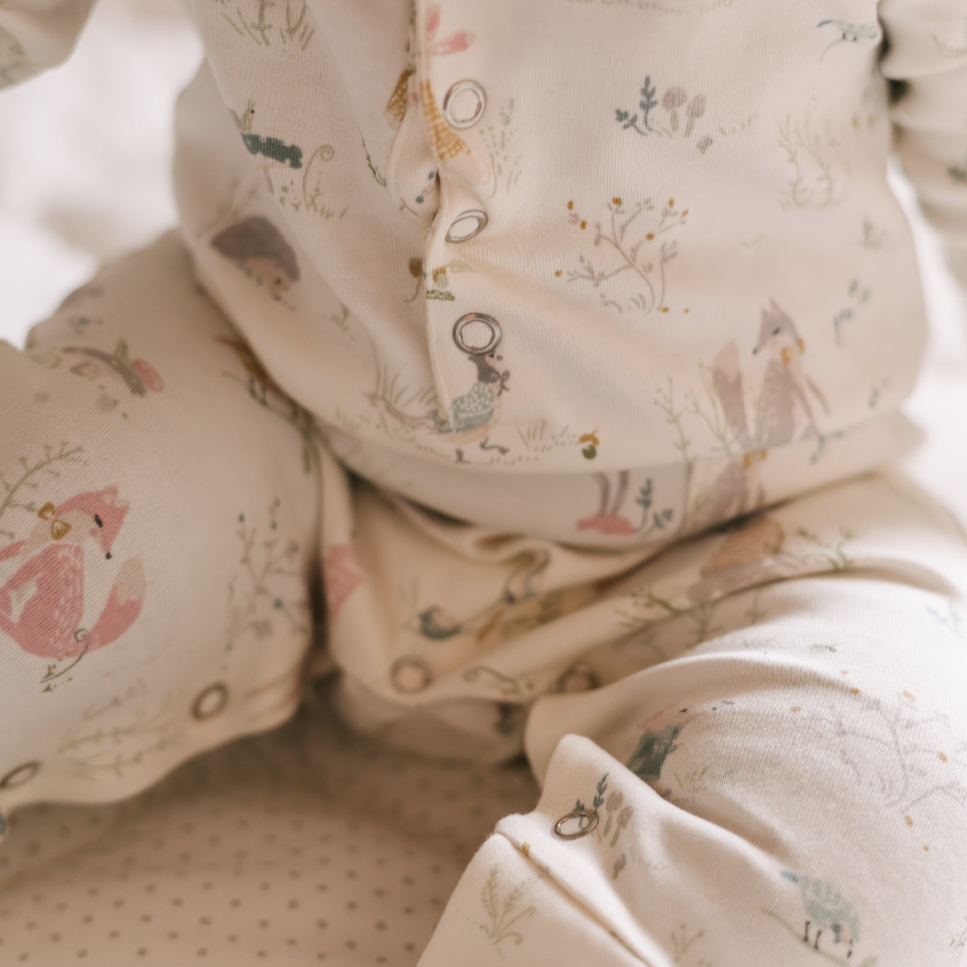 Henley Patch Pocket Romper - Forest Fable