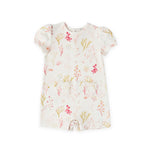 Short Sleeve Puff Romper - Sea Bloom