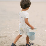 Short Sleeve Pocket Romper- Set Sail