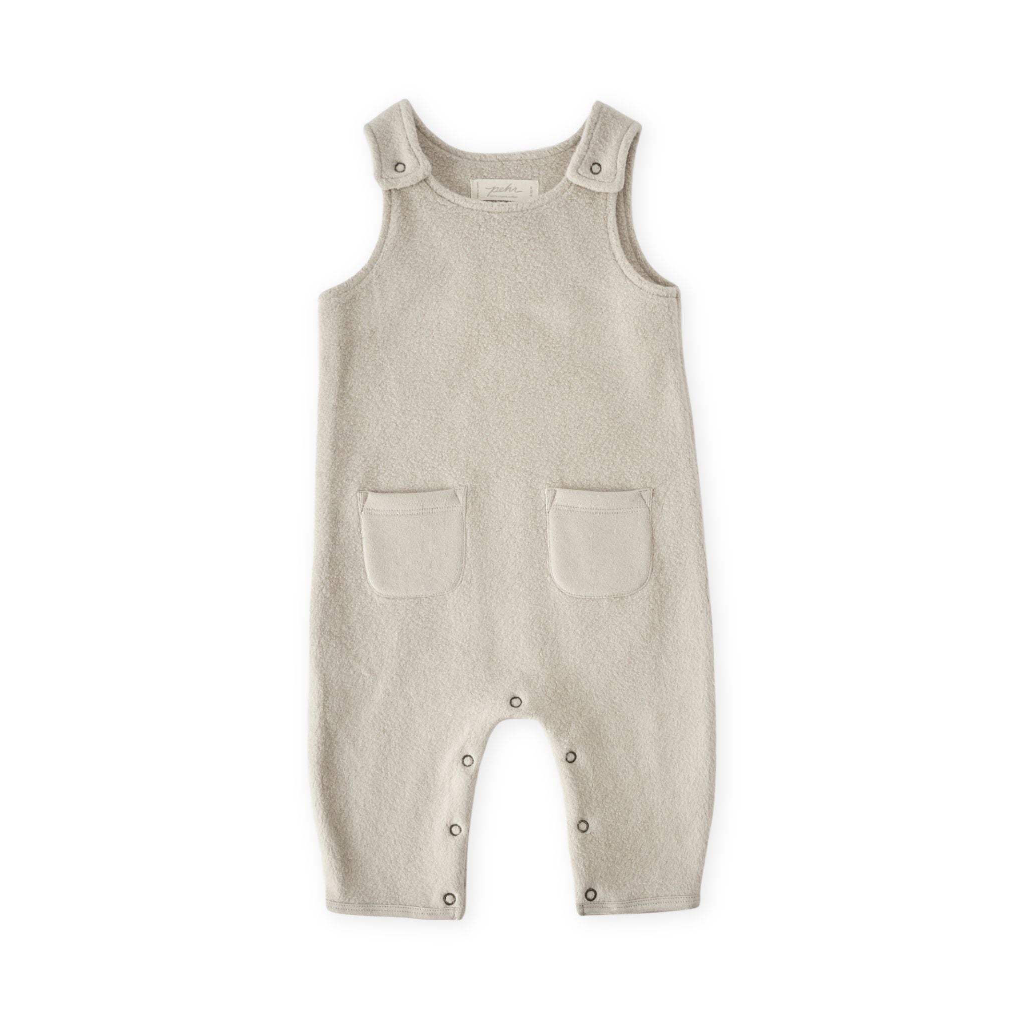 Pehr-Teddy Fleece Overall-Stone-1