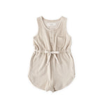 Pehr-Classic Terry Drawstring Romper-Sand-Toddler-1