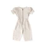 Pehr-Vintage Twill Puff Sleeve Jumpsuit-Natural-1
