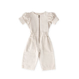 Pehr-Vintage Twill Puff Sleeve Jumpsuit-Natural-1