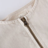 Pehr-Vintage Twill Puff Sleeve Jumpsuit-Natural-3