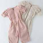 Pehr-Vintage Twill Puff Sleeve Jumpsuit-Natural-7