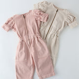 Pehr-Vintage Twill Puff Sleeve Jumpsuit-Peony-6