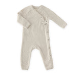 Pointelle Knit Kimono Romper - Natural