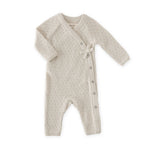 Pehr-Dotty Knit Kimono Romper-Natural-Newborn-1