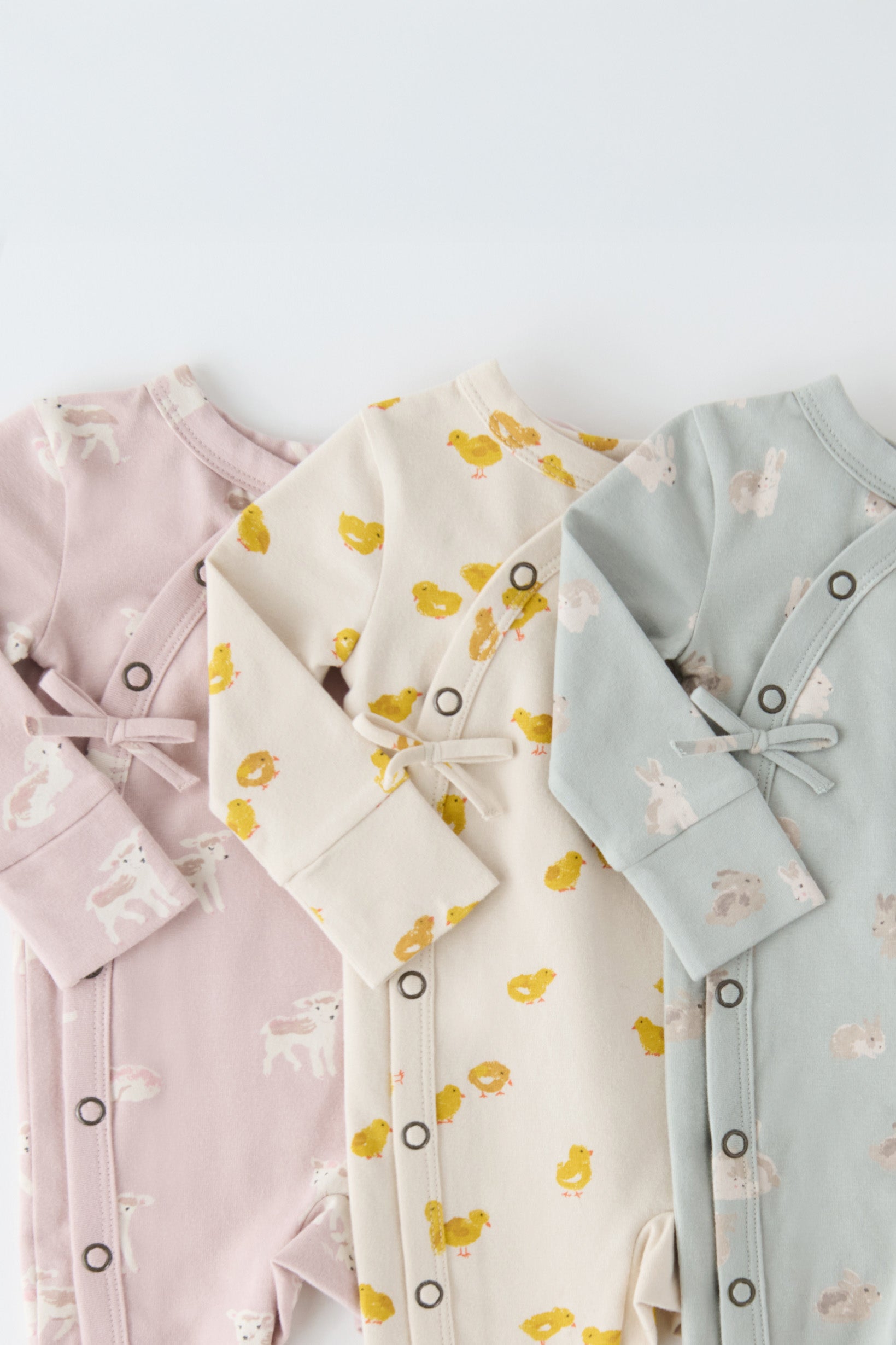 Pehr-The Littles Kimono Romper-Cheerful Chick-Baby-5