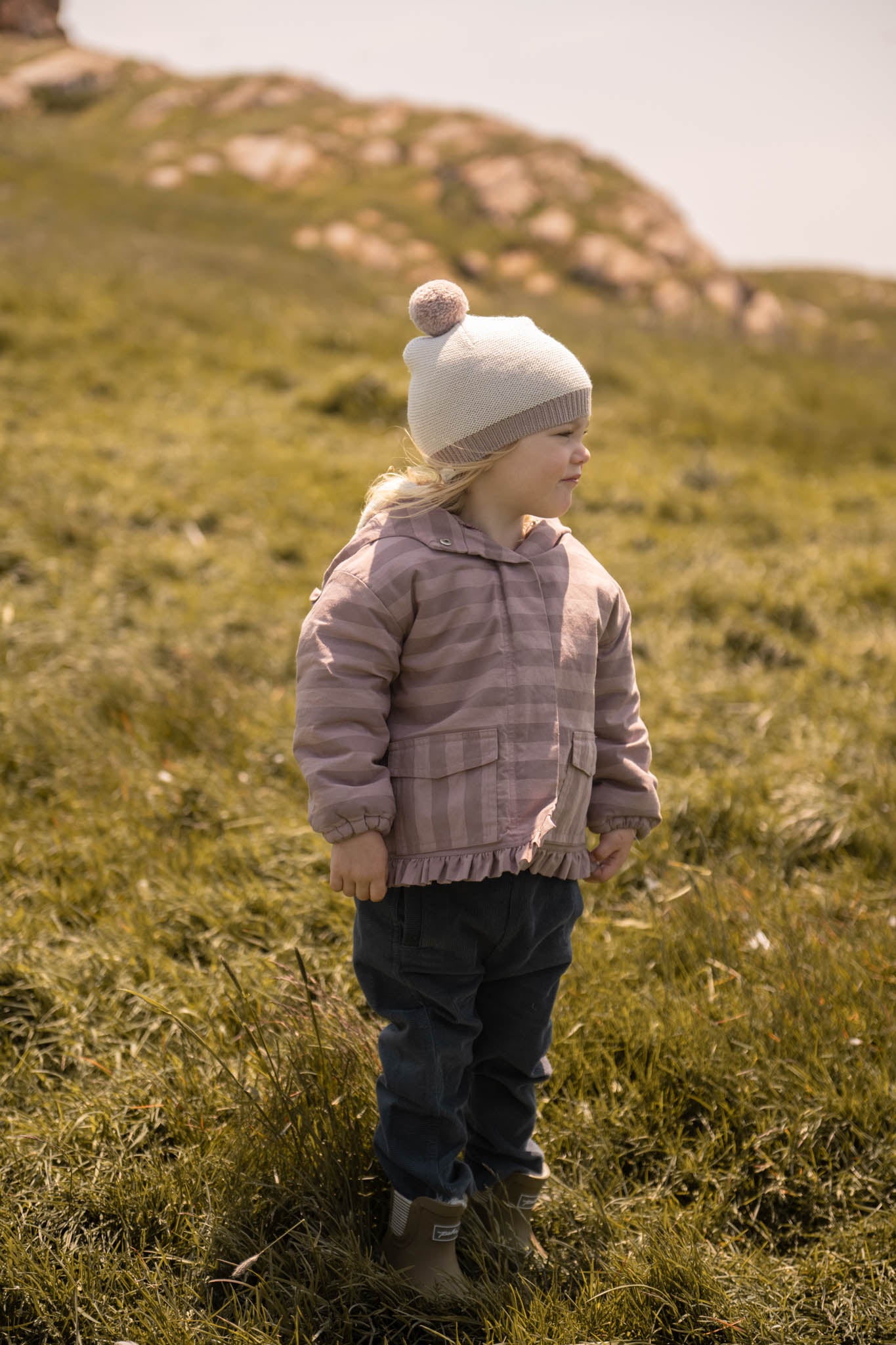 Pehr-Wool Knit Hat-Natural - Rose-3