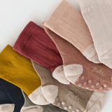 Pehr-Crew Socks with Grips 3 - Pack-Mushroom-3