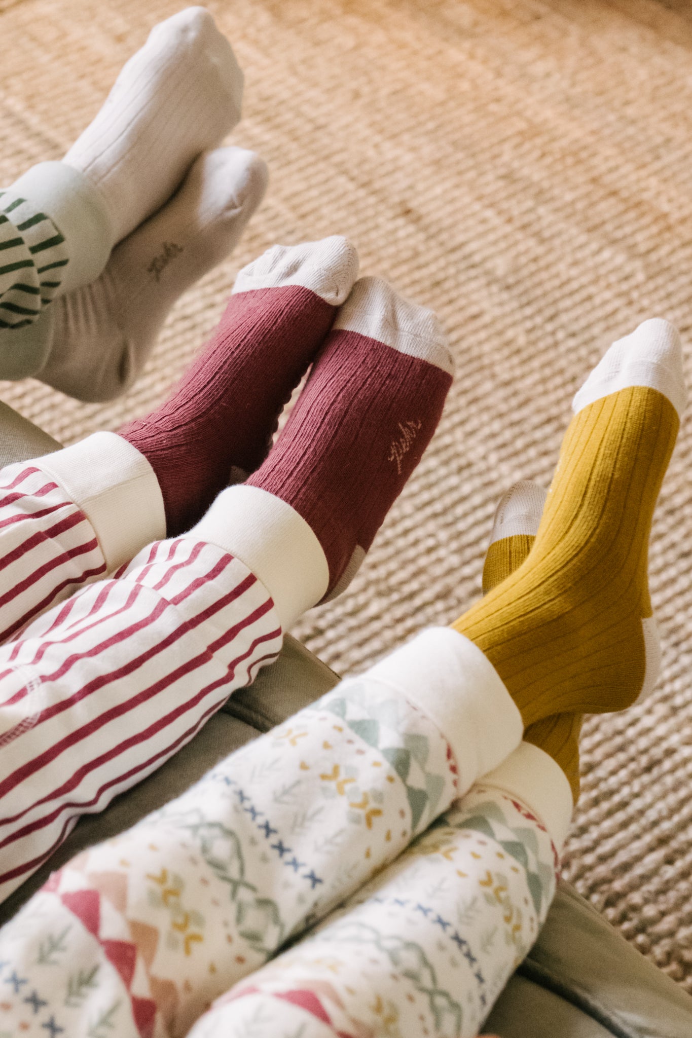 Pehr-Crew Socks with Grips 3 - Pack-Mulberry-4