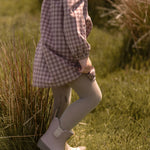 Pehr-Kids Ribbed Tights-Light Mushroom-2