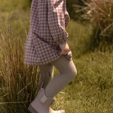 Pehr-Kids Ribbed Tights-Light Mushroom-2