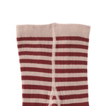 Pehr-Striped Ribbed Tights with Grips-Soft Peony - Mulberry Stripe-5