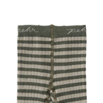 Pehr-Striped Ribbed Tights with Grips-Sage - Juniper Stripe-4