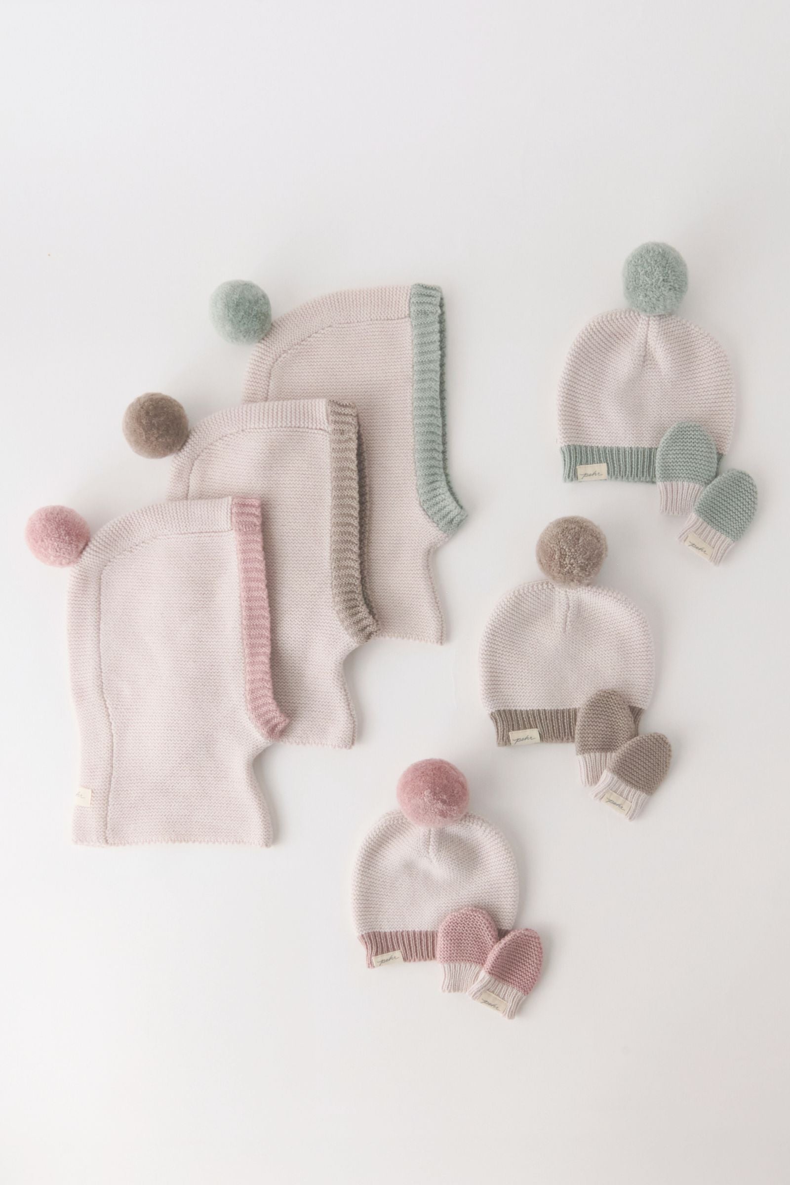 Pehr-Toddler Wool Knit Hat-Natural - Sage-5