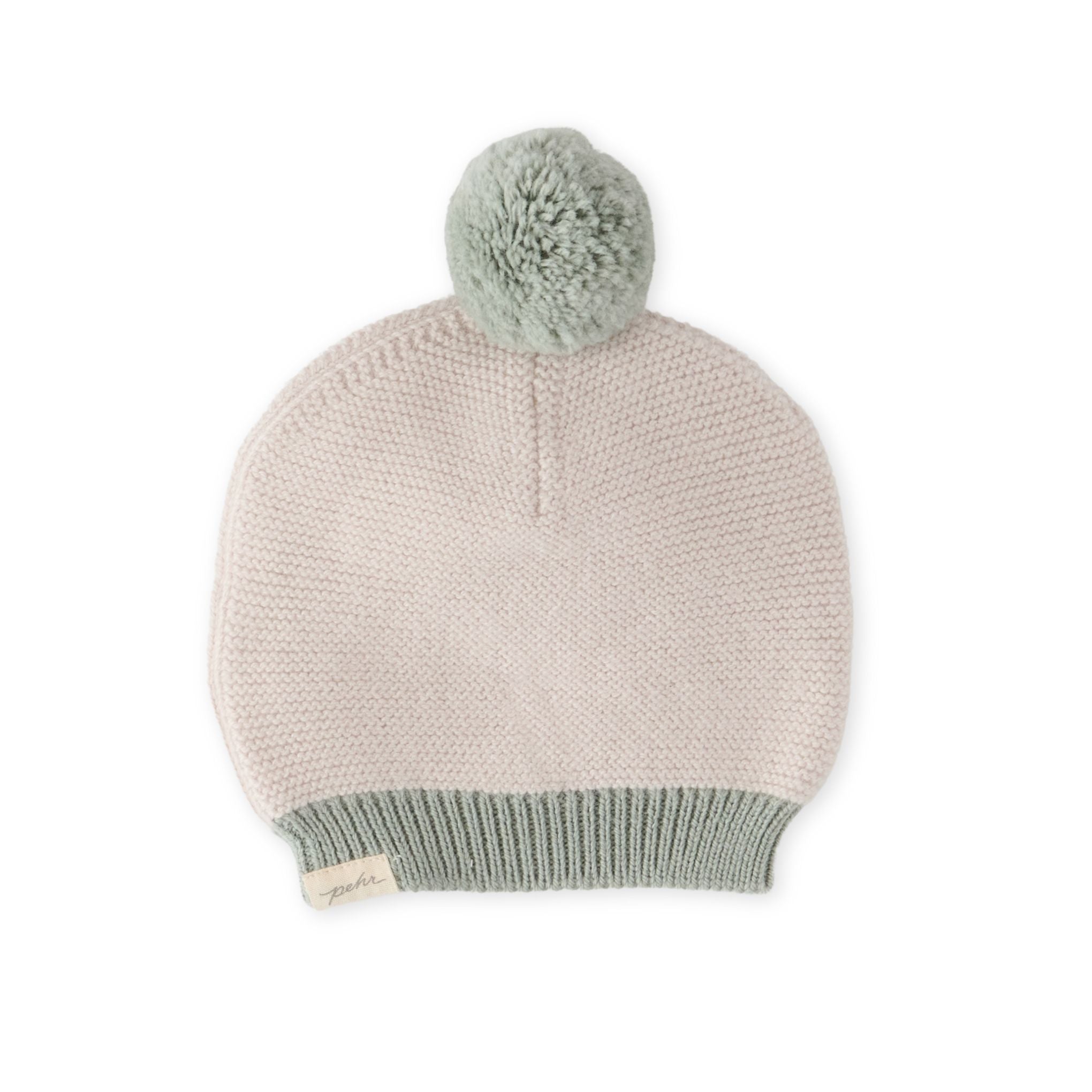 Pehr-Toddler Wool Knit Hat-Natural - Sage-6