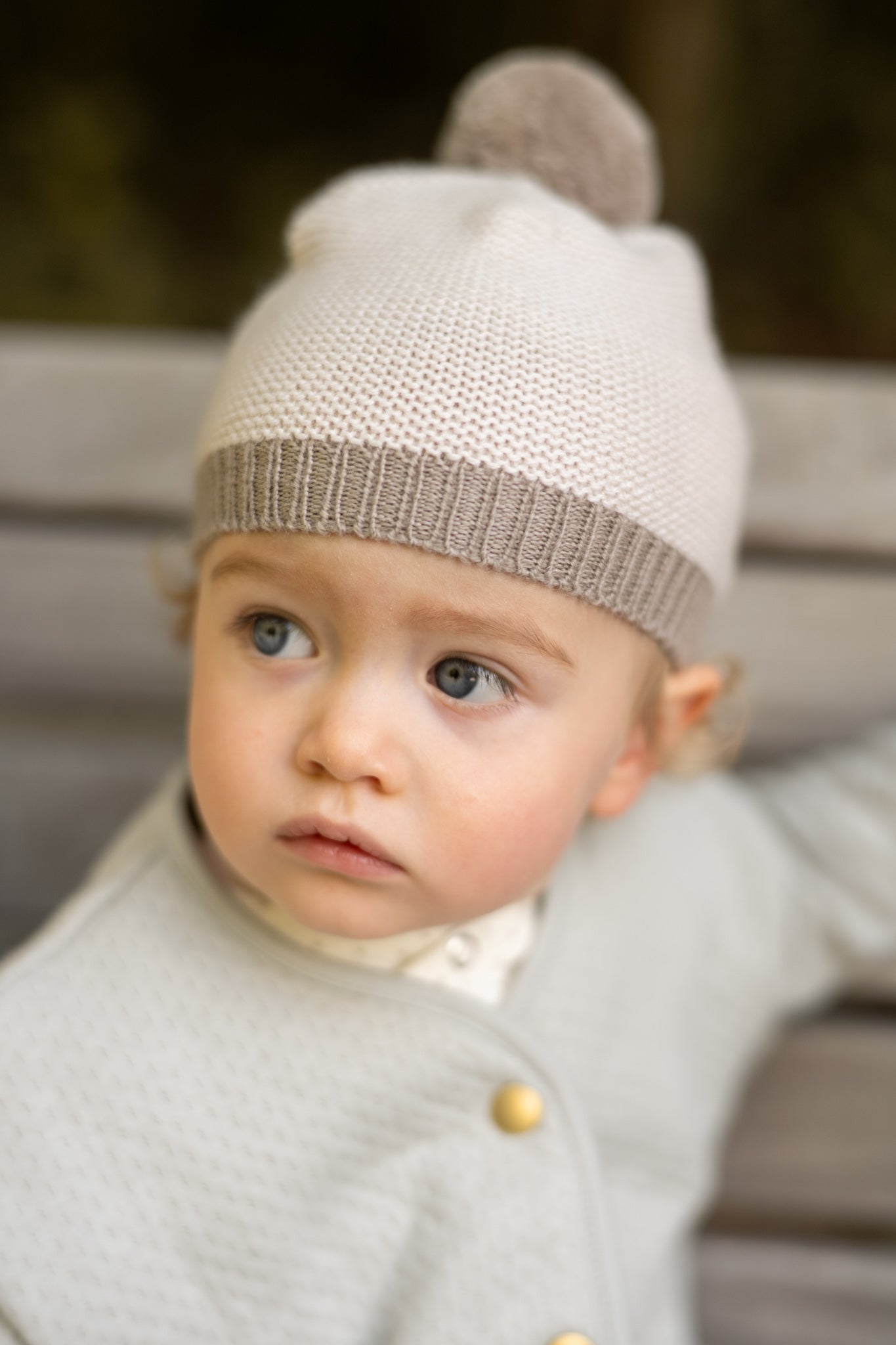 Pehr-Toddler Wool Knit Hat-Natural - Portobello-2