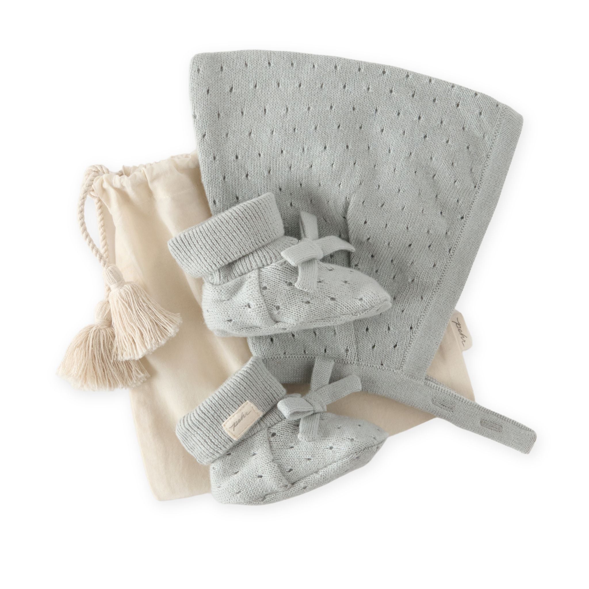 Pehr-Dotty Knit Gift Set-Soft Sea-Baby-1