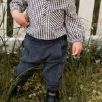 Pehr-Gingham Long Sleeve One-Piece-Indigo-2