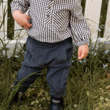 Pehr-Gingham Long Sleeve One-Piece-Indigo-2