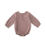 Pehr-Gingham Long Sleeve One-Piece-Mulberry-1
