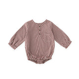 Pehr-Gingham Long Sleeve One-Piece-Mulberry-1
