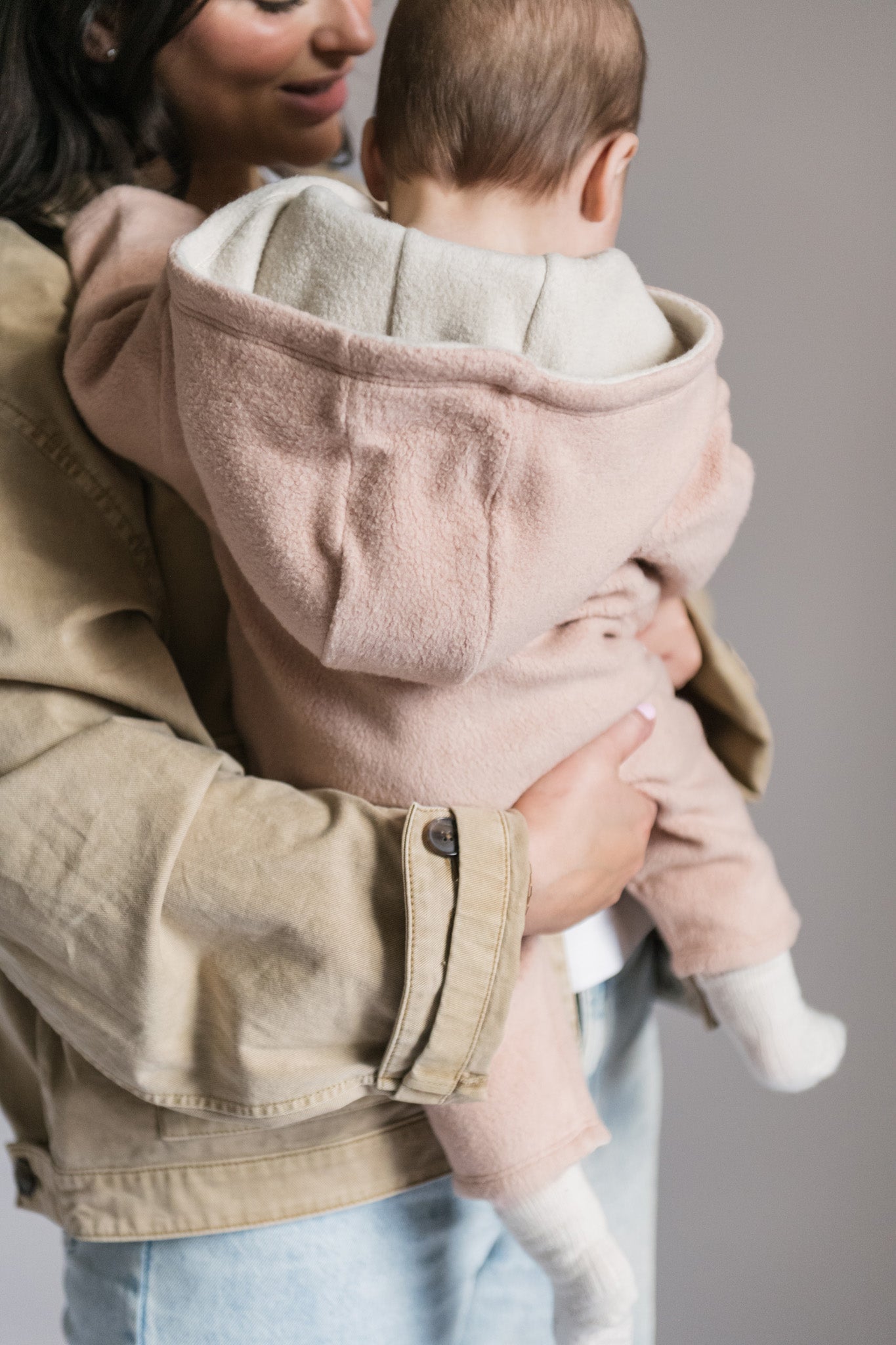 Pehr-Teddy Fleece Baby Suit-Rose Pink-4