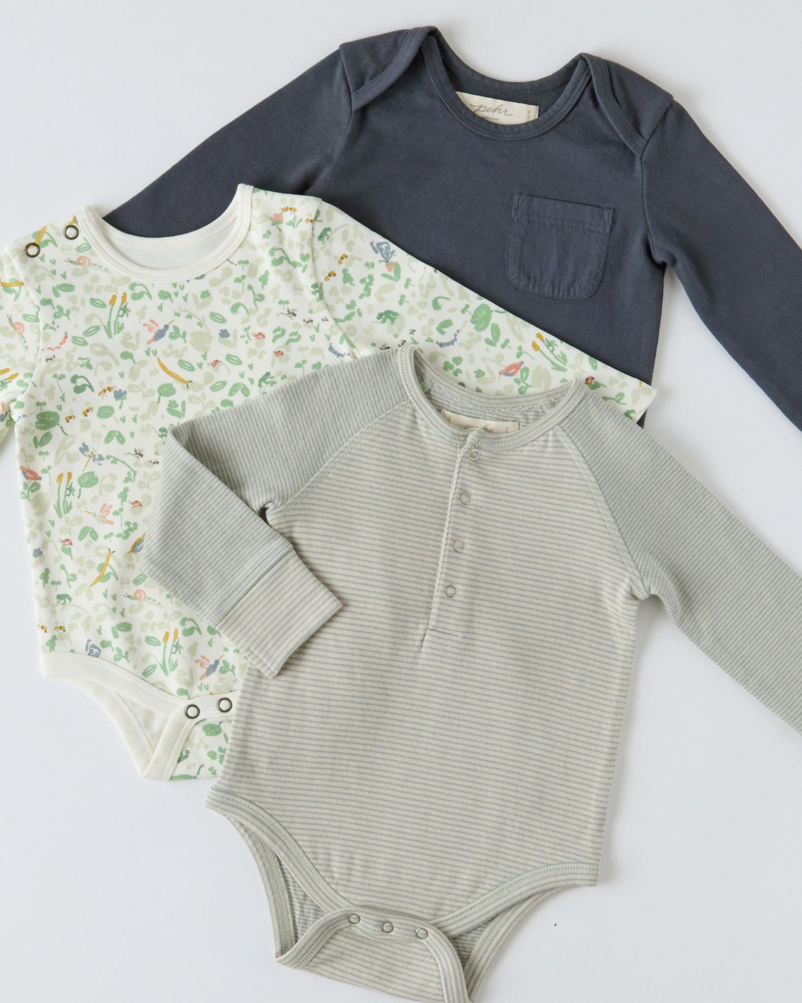 Pehr- Sailor Stripe Raglan One Piece - Sea -2