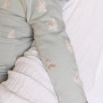 Pehr-The Littles Long Sleeve Kimono One Piece-Hoppy Bunny-Baby-3