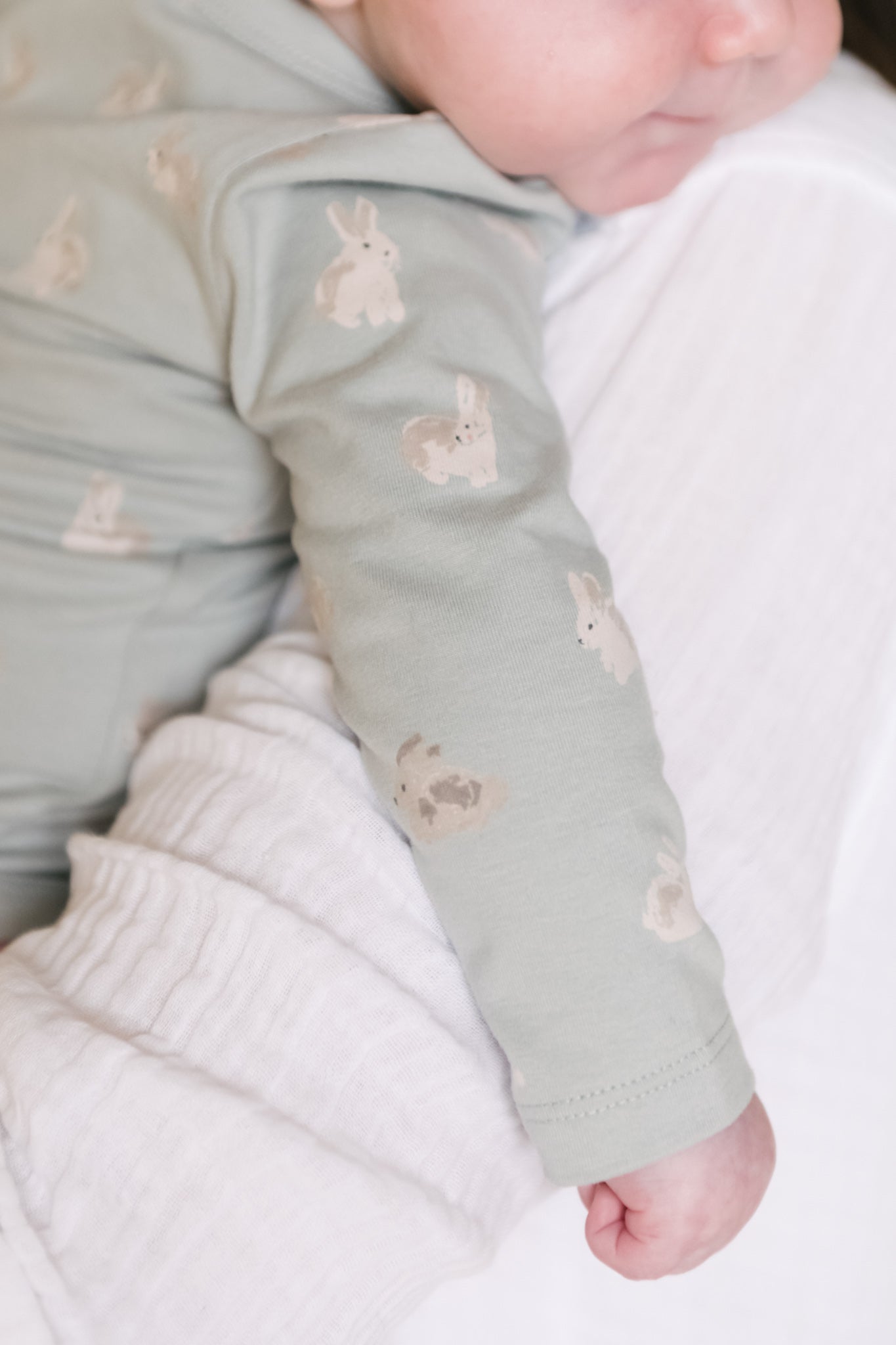 Pehr-The Littles Long Sleeve Kimono One Piece-Hoppy Bunny-Baby-3