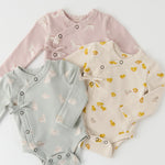 Pehr-The Littles Long Sleeve Kimono One Piece-Hoppy Bunny-Baby-6