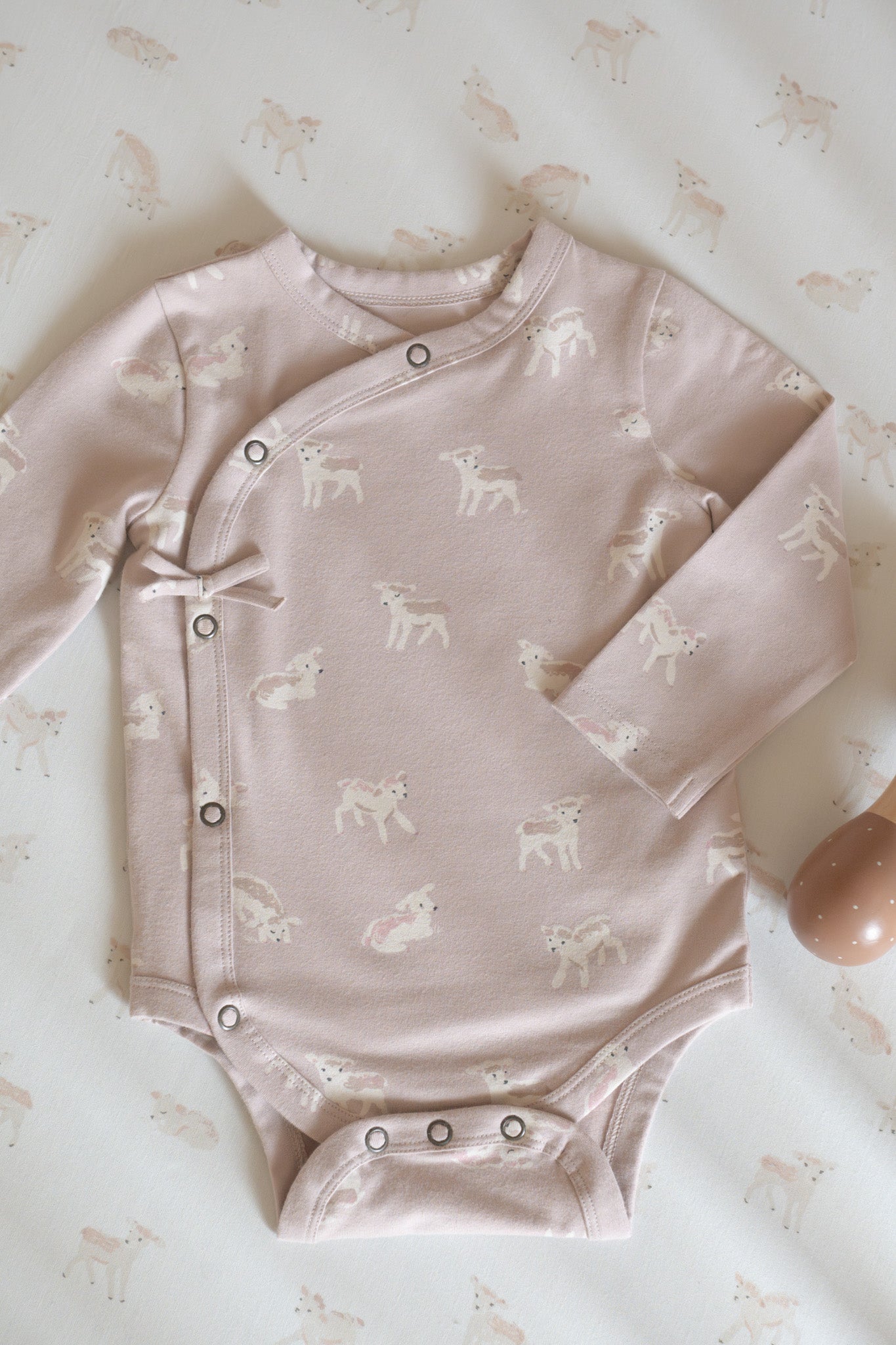 Pehr-The Littles Long Sleeve Kimono One Piece-Dear Lamb-Baby-5