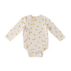 Pehr-The Littles Long Sleeve Kimono One Piece-Cheerful Chick-Baby-1