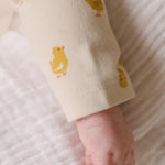 Pehr-The Littles Long Sleeve Kimono One Piece-Cheerful Chick-Baby-3