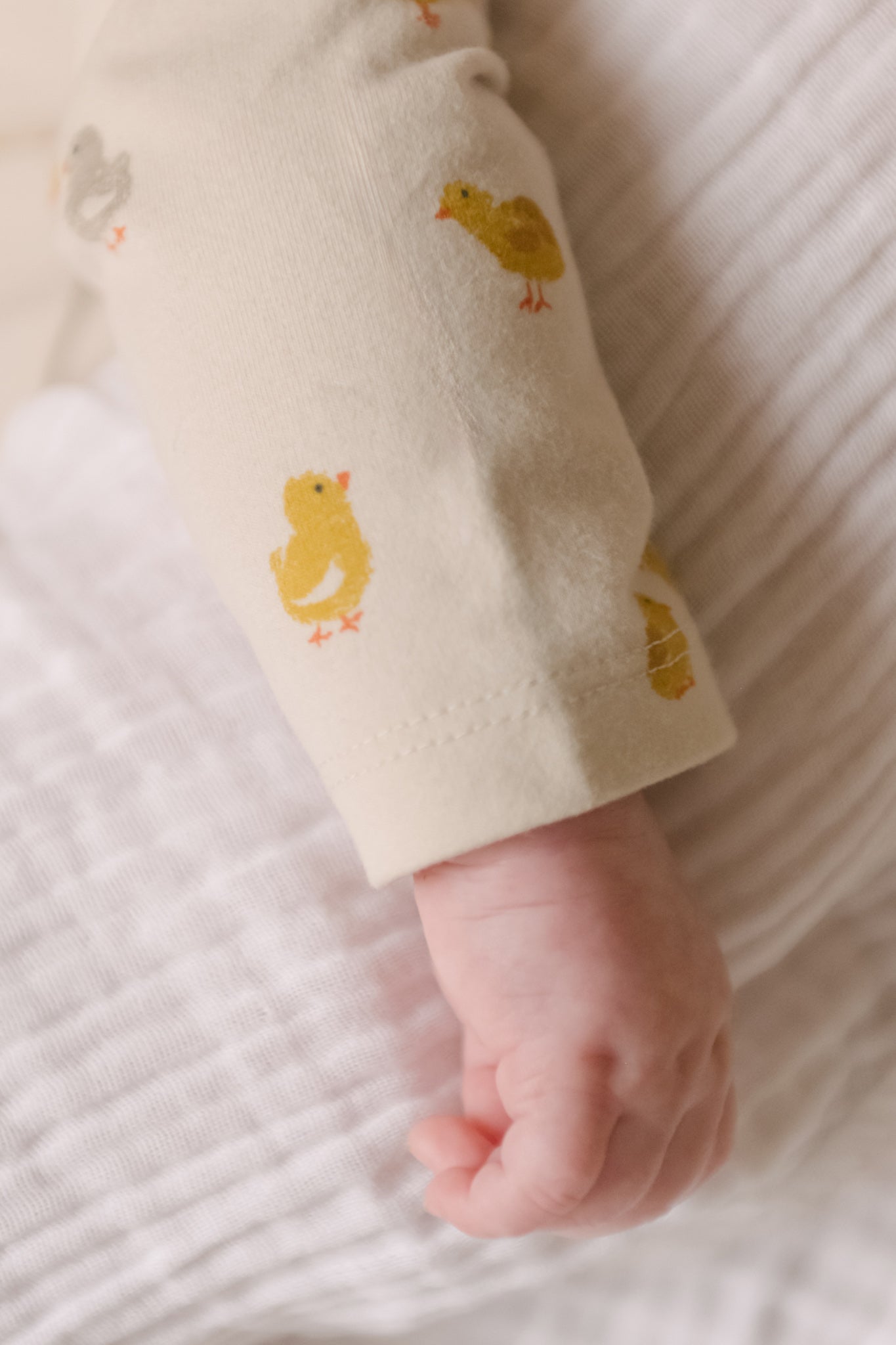 Pehr-The Littles Long Sleeve Kimono One Piece-Cheerful Chick-Baby-3