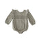 Pehr-Flannel Long Sleeve Smocked One Piece-Sage/Light Sage-1