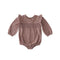 Pehr-Flannel Long Sleeve Smocked One Piece-Thistle/Light Thistle-1