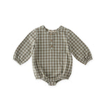 Pehr-Flannel Long Sleeve One-Piece-Sage/Light Sage-1
