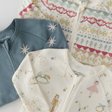 Pehr-Ribbed Baby Footless Sleeper-Starry Midnight-9