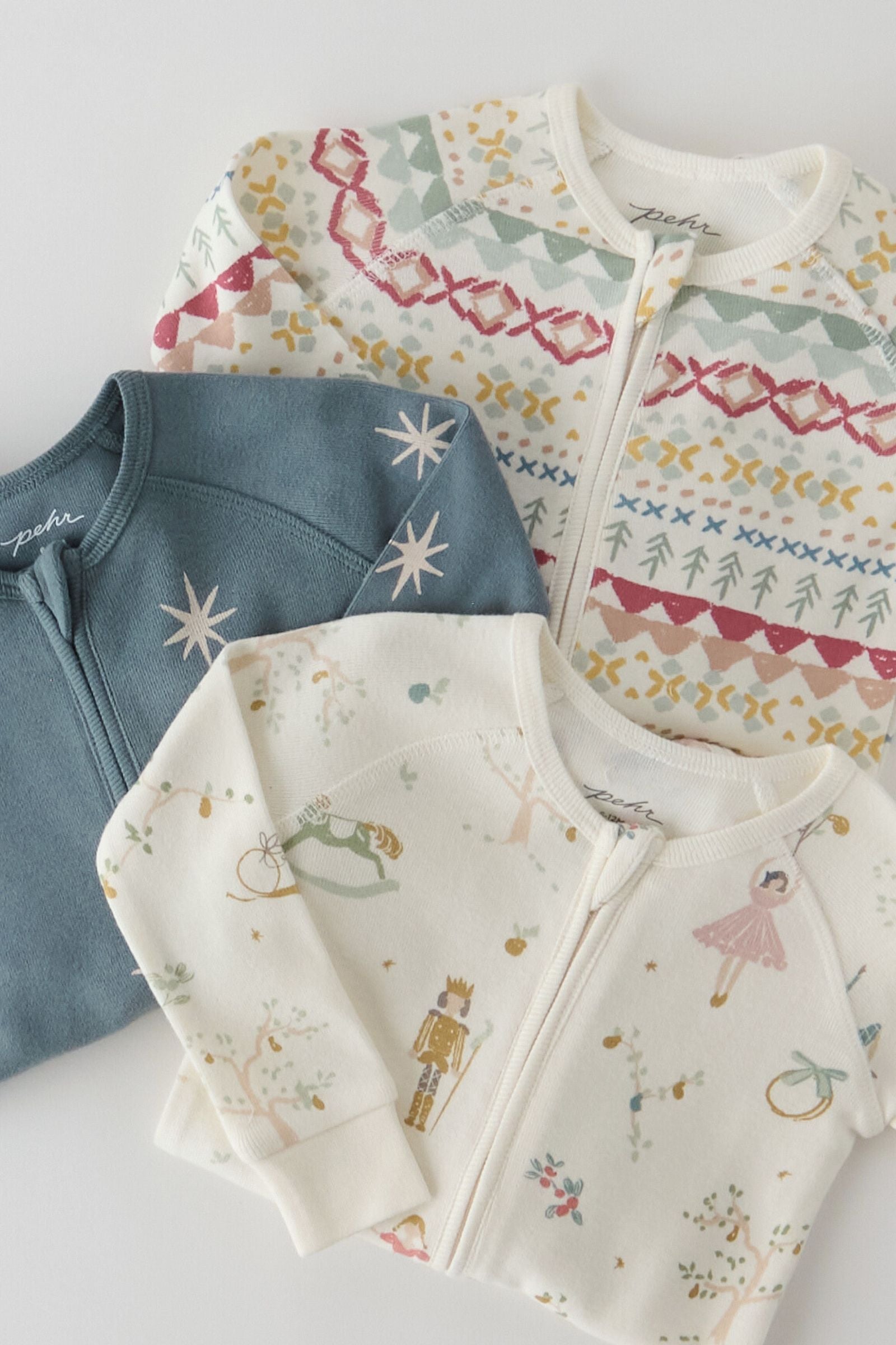 Pehr-Ribbed Baby Footless Sleeper-Starry Midnight-9