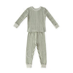 Pehr-Ribbed Kids Pajama-Stripes away evergreen-1