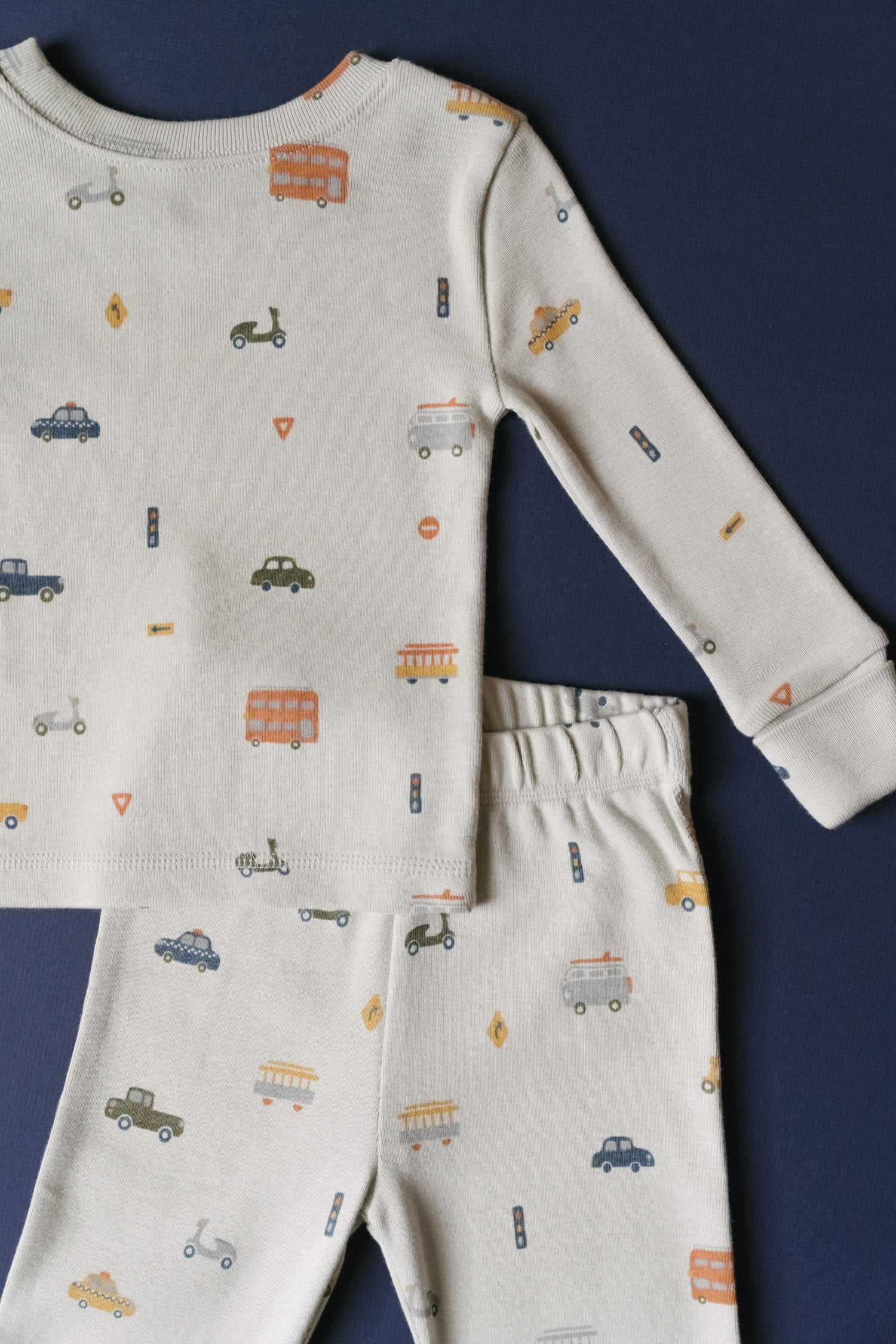 Pehr-Ribbed Kids Pajama-Rush Hour Mist-3