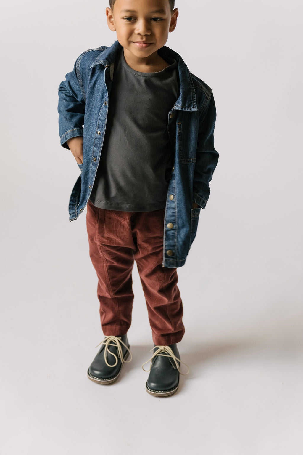 Pehr-Corduroy Kids Pant-Mulberry-3
