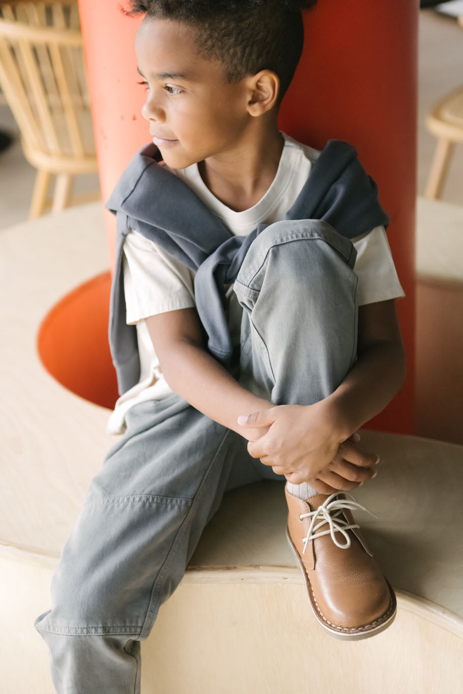 Pehr-Vintage Twill Kids Utility Jogger-Charcoal-2
