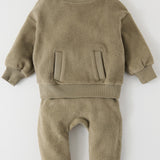 Pehr-Teddy Fleece Harem Pant-Moss-6