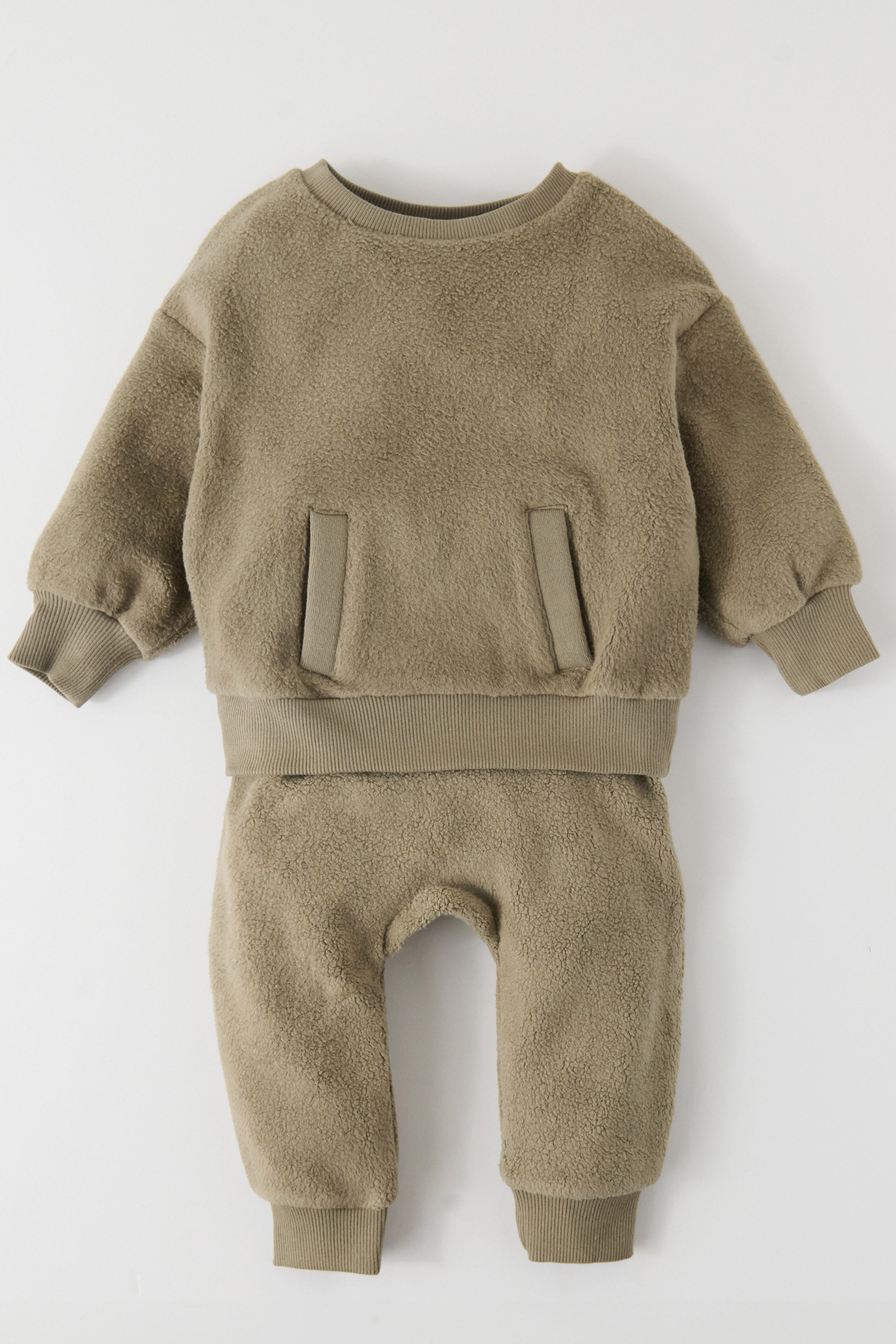 Pehr-Teddy Fleece Harem Pant-Moss-6