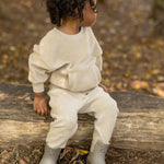 Pehr-Teddy Fleece Harem Pant-Stone-5