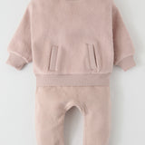 Pehr-Teddy Fleece Harem Pant-Rose Pink-5
